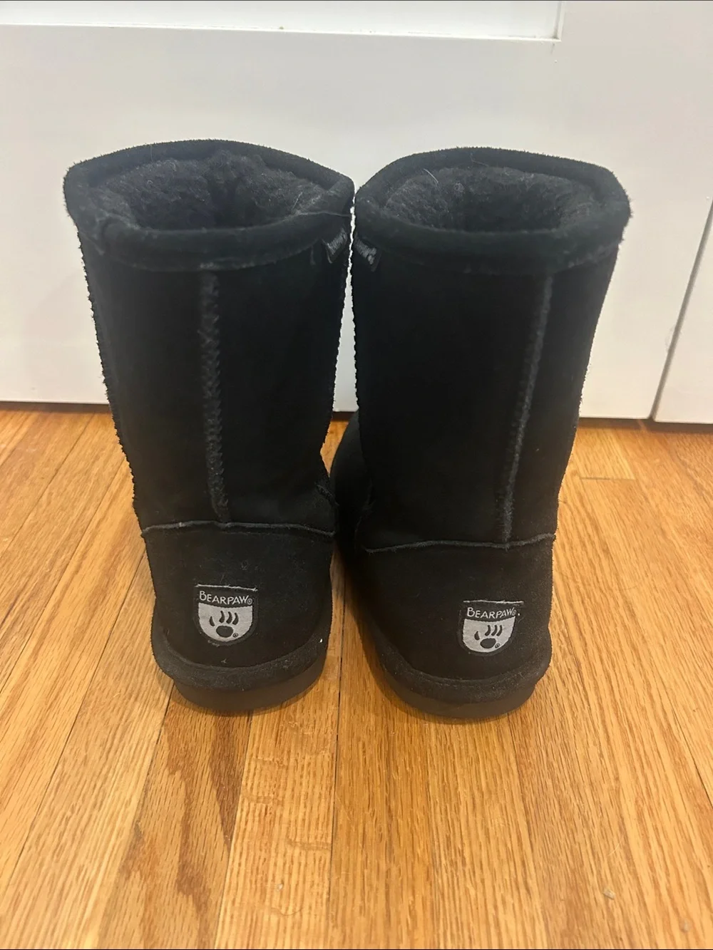 Bearpaw Black girls Shearling Lined Mid-Calf boots